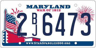 MD license plate 2BJ6473