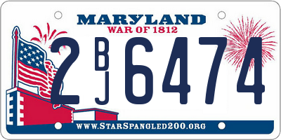 MD license plate 2BJ6474
