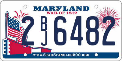 MD license plate 2BJ6482