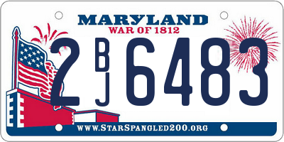 MD license plate 2BJ6483