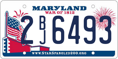 MD license plate 2BJ6493
