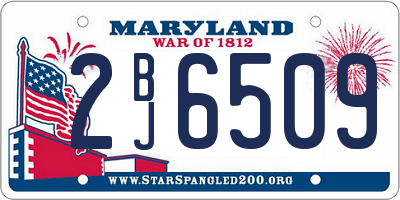 MD license plate 2BJ6509