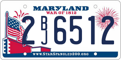 MD license plate 2BJ6512
