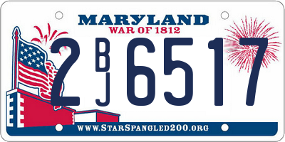 MD license plate 2BJ6517