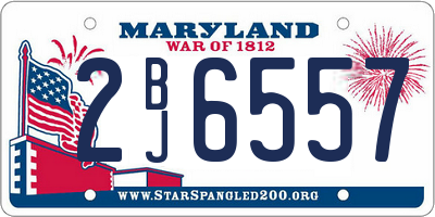 MD license plate 2BJ6557