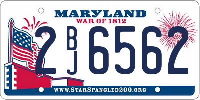 MD license plate 2BJ6562