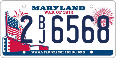 MD license plate 2BJ6568