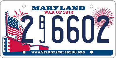 MD license plate 2BJ6602