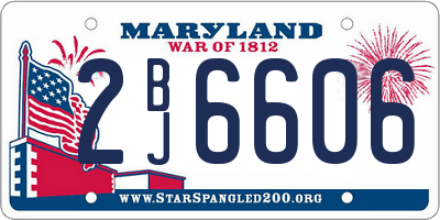 MD license plate 2BJ6606