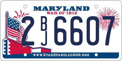 MD license plate 2BJ6607
