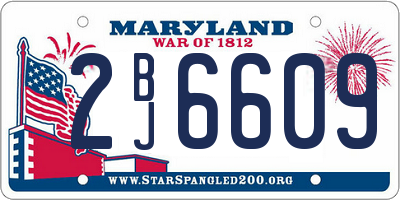MD license plate 2BJ6609