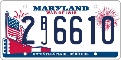 MD license plate 2BJ6610