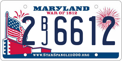 MD license plate 2BJ6612