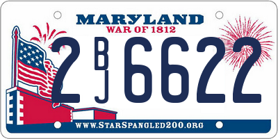 MD license plate 2BJ6622