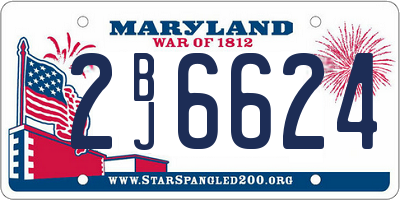 MD license plate 2BJ6624
