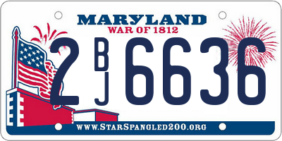 MD license plate 2BJ6636