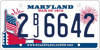 MD license plate 2BJ6642