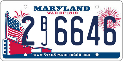 MD license plate 2BJ6646