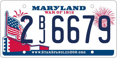 MD license plate 2BJ6679