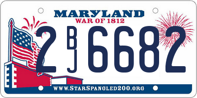 MD license plate 2BJ6682