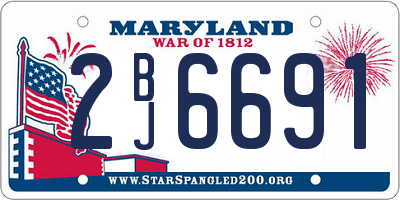 MD license plate 2BJ6691