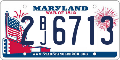 MD license plate 2BJ6713
