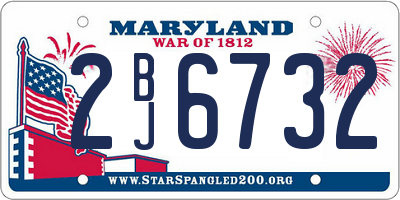 MD license plate 2BJ6732