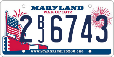 MD license plate 2BJ6743