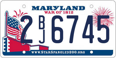 MD license plate 2BJ6745