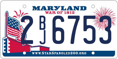 MD license plate 2BJ6753
