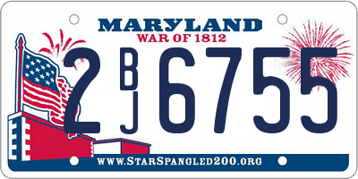 MD license plate 2BJ6755