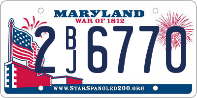 MD license plate 2BJ6770