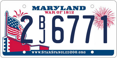 MD license plate 2BJ6771