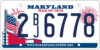 MD license plate 2BJ6778
