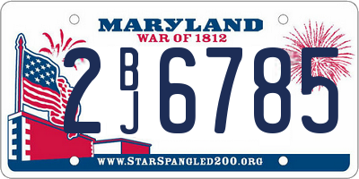 MD license plate 2BJ6785