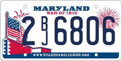 MD license plate 2BJ6806