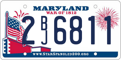 MD license plate 2BJ6811