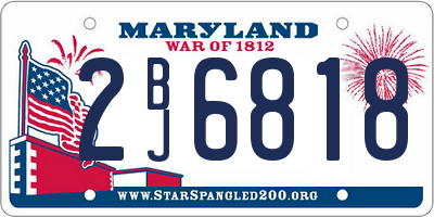 MD license plate 2BJ6818