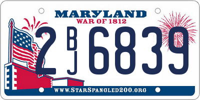 MD license plate 2BJ6839