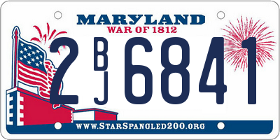 MD license plate 2BJ6841