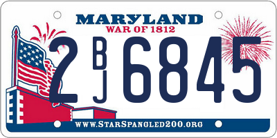 MD license plate 2BJ6845