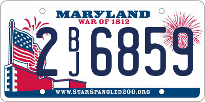 MD license plate 2BJ6859