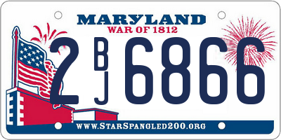 MD license plate 2BJ6866