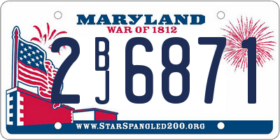 MD license plate 2BJ6871