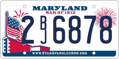MD license plate 2BJ6878