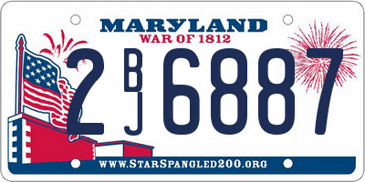 MD license plate 2BJ6887