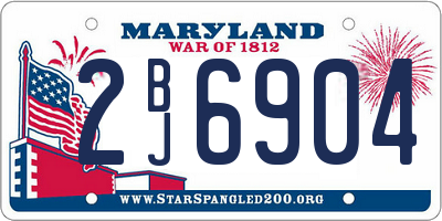 MD license plate 2BJ6904