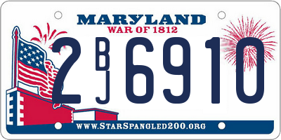 MD license plate 2BJ6910