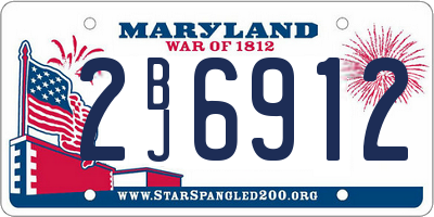 MD license plate 2BJ6912