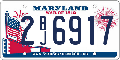 MD license plate 2BJ6917